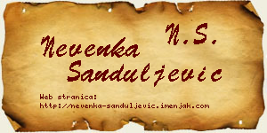 Nevenka Sanduljević vizit kartica